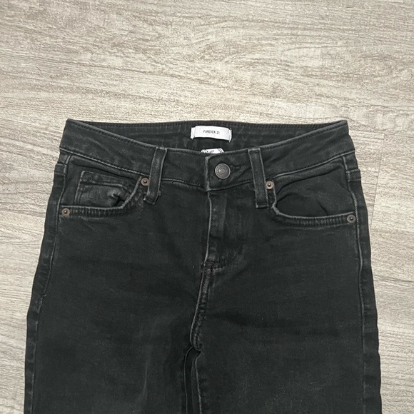Forever 21 XS faded black bellbottom jeans - Picture 6 of 16